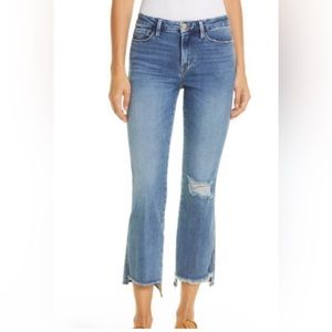 Frame Le Crop Mini Boot frayed hem step jean, 26